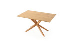 Esstisch Dining System mit Massivholzplatte Wildeiche Natur und Sterngestell