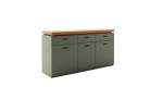 Sideboard Marlena in Salbei Grün ohne Beleuchtung