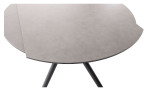 Esstisch Richmond mit Tischplatte aus Keramik Anthrazit und Sicherheitsglas Schwarz lackiert und Gestell in Schwarz matt aus Metall, Funktion Detail