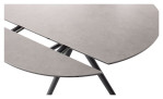 Esstisch Richmond mit Tischplatte aus Keramik Anthrazit und Sicherheitsglas Schwarz lackiert und Gestell in Schwarz matt aus Metall, Funktion Detail