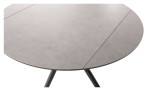 Esstisch Richmond mit Tischplatte aus Keramik Anthrazit und Sicherheitsglas Schwarz lackiert und Gestell in Schwarz matt aus Metall, Tischplatte Detail