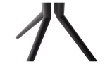 Esstisch Richmond mit Tischplatte aus Keramik Anthrazit und Sicherheitsglas Schwarz lackiert und Gestell in Schwarz matt aus Metall, Gestell Detail