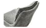 Stuhl Portland mit Bezug aus Strukturgewebe in Anthrazit und Gestell aus Metall Schwarz matt, Detail Rücken