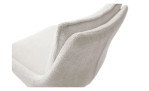 Stuhl Portland mit Bezug aus Strukturgewebe in Creme und Gestell aus Metall Schwarz matt, Detail Rücken