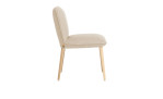 Esszimmerstuhl soft, in der Farbausführung beige, Seitenansicht