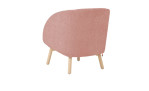 Sessel Thalia, in der Farbausführung blush, Schräge Rückenansicht