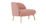 Lonchair Thalia, in der Farbausführung blush,  Seitenansicht
