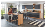 nobilia Küche Easytouch Grafitschwarz Eiche Sierra Nachbildung