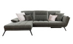Komfort - Ecksofa Daria, in der Farbausführung Khaki mit der Rückenteilfunktion