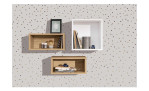 Wandbox Lieven in der Farbausführung Eiche Montana an der Wand, mit weiteren wandboxen hängend