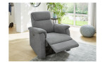 Sessel Alana in dem Stoff Chenille Grau, Milieubild, Ansicht in Relaxposition