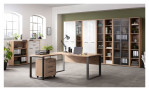Rollcontainer Design-Office aus Holzwerkstoff in Artisan Eiche mit Griffe in anthrazit und vier Rollen. Mit den passenden Möbeln.