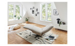 Komfort-Relaxliege Rom, in der Farbausführung Nature, mit der Relaxfunktion, in einem Raum stehend, Seitenansicht