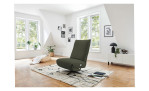 Komfort-Relaxliege Rom, in der Farbausführung Khaki, mit der Relaxfunktion, in einem Raum stehend, Frontansicht