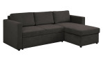 Ecksofa Josua in Taupe in einem Stoffbezug.