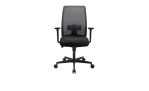 Drehstuhl WorkArt 40 von Topstar in schwarz, ergonomisch geformte Rückenlehne, Draufsicht