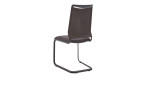 Schwingstuhl Lilli Plus, Farbe Carbonbraun, Gestell in Metall Anthrazit von hinten