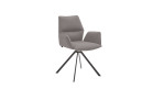 Sessel Carola, Farbe: Stone, Stativgestell in Metall anthrazit