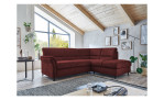 Ecksofa plano|FORM Dale in der Farbausführung Wine, in einem Raum stehend