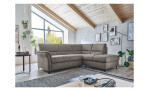 Ecksofa plano|FORM Dale in der Farbausführung Alu, in einem Raum stehend