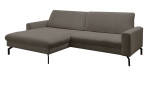 Basis-Ecksofa planoform El Paso in der Farbe Grey mit weißem Hintergrund