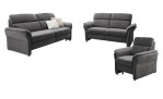 Basis-Sitzgruppe plano|FORM Carlo in einem Bezugsstoff in der Farbe Grey.