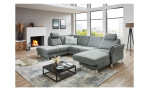 Ecksofa plano|FORM Lirio in der Farbe Steel mit der Funktion in der Ottomane