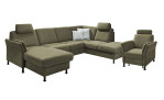 Komfort-Ecksofa plano|FORM Lirio in der Farbausführung Grün