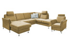 Komfort-Ecksofa plano|FORM Lirio in der Farbausführung Gelb