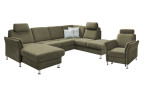 Komfort-Ecksofa plano|FORM Lirio in der Farbausführung Grün