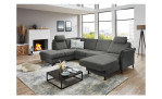 Ecksofa plano|FORM Lirio in der Farbe Anthrazit mit der Funktion in der Ottomane