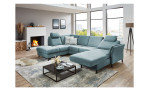 Ecksofa plano|FORM Lirio in der Farbe Ice mit der Funktion in der Ottomane