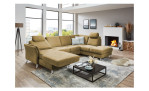 Ecksofa plano|FORM Lirio in der Farbe Gelb mit der Funktion in der Ottomane