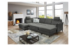 Ecksofa plano|FORM Lirio in der Farbe Anthrazit mit der Schlaffunktion