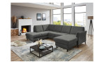 Ecksofa plano|FORM Lirio in der Farbe Anthrazit ohne Kopfstütze