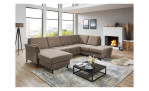 Ecksofa plano|FORM Lirio in der Farbe Camel ohne Kopfstütze