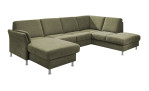 Basis-Ecksofa plano|FORM Lirio in der Farbausführung Grün