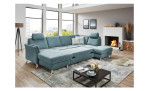 Ecksofa plano|FORM Lirio in der Farbe Ice mit der Schlaffunktion