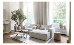 Couchtisch Minato im Dekor Onyx / Marmor-Optik und 3-Fuß-Gestell aus Metall in Graphit, Milieu