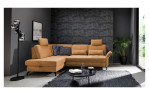 Komfort-Ecksofa Westminster, in der Farbausführung Cognac in einen Raum stehend