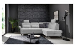 Komfort-Ecksofa Westminster, in der Farbausführung Silver, in einem Raum stehend