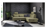 Basis-Ecksofa Westminister in der Farbe Grün in einem Raum stehend