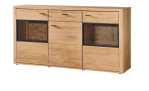 Basis-Sideboard Valencia in Asteiche Bianco Lamelle aus Massivholz und Furnier