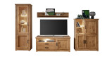 Basis-Wohnwand Bristol in Asteiche Bianco aus Massivholz, Furnier und Holzwerkstoff 