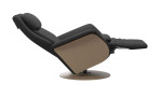 Relaxsessel Stressless Sam Power Wood mit Bezug aus Calido Wollfilz-Stoff in Dark Grey und Gestell aus Eichenholz, Funktion