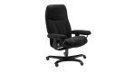 Relaxsessel Stressless Consul Home Office mit Bezug aus Batick Echtleder in Black