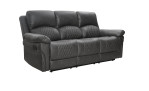 3-Sitzer-Sofa Füssen mit einem Bezug in anthrazitfarbener Mikrofaser