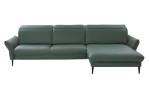 Basis-Ecksofa MONDO Mirium in einerm Echtlederbezug in Opal
