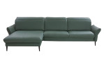 Basis-Ecksofa MONDO Mirium in einerm Echtlederbezug in Opal