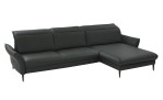 Basis-Ecksofa MONDO Mirium in einerm Echtlederbezug in Steel